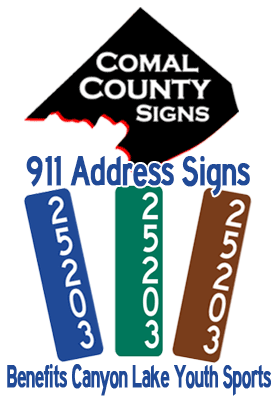 911 Address Signs Canyon Lake