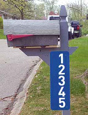 sign on mailbox